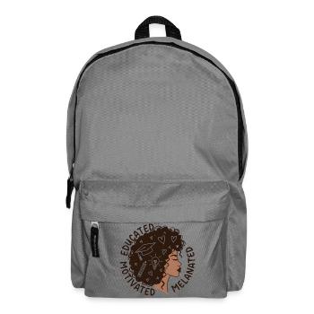 Femme éduquée, motivée et mélanée - Sac à dos - gris éléphant - Devant