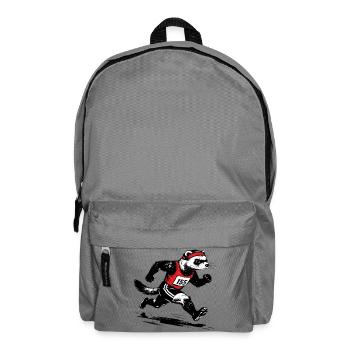 Running ferret in red - Backpack - elephant grey - Front