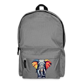 Colorful elephant with colorful ears - Backpack - elephant grey - Front