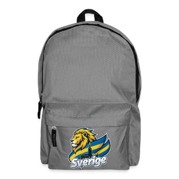 Schwedische Löwenflagge - Rucksack - Mittelgrau - Vorne
