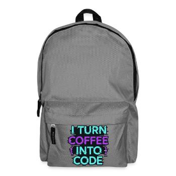 I Turn Coffee Into Code - Backpack - elephant grey - Front