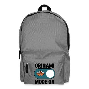 Origami Fashion On Paper Folding Saying for Origami - Backpack - elephant grey - Front