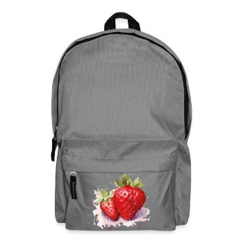 Wasserfarben Erdbeeren - Rucksack - Mittelgrau - Vorne