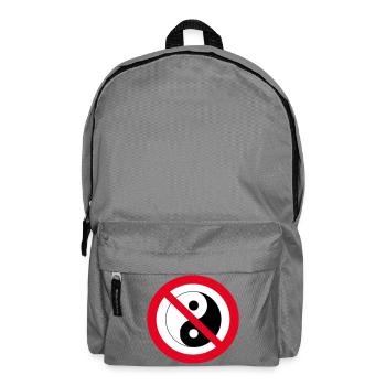 Interdit Yin Yang: symbole antiéquilibre - Sac à dos - gris éléphant - Devant