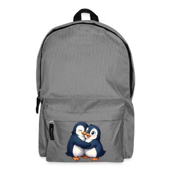 Kuschelfreundschaft der Pinguine - Rucksack - Mittelgrau - Vorne