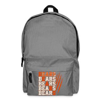 Texte d’ours avec des marques de griffes vieillies - Sac à dos - gris éléphant - Devant