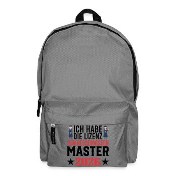 Master 2026 Abschluss Promotion Sponsion - Rucksack - Mittelgrau - Vorne