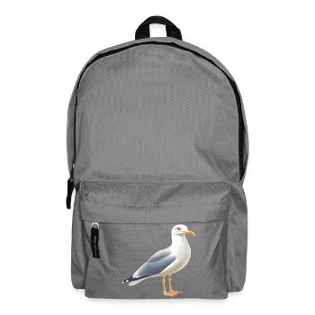 Coastal Clouds Seagull - Backpack - elephant grey - Front