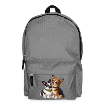 Dwarf Rabbits Paulinchen and Chihuahua Dexter - Backpack - elephant grey - Front