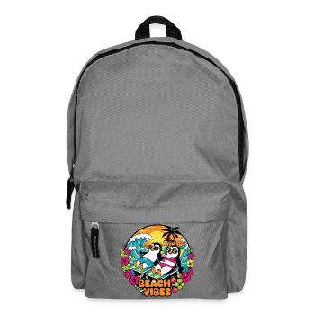 Beach Vibes Penguins on the Beach Summer Feelings Motif - Backpack - elephant grey - Front