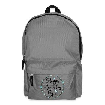 Happy Birthday Grandpa - Backpack - elephant grey - Front