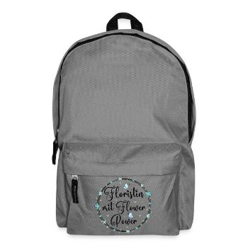 Floristin mit Flower Power - Rucksack - Mittelgrau - Vorne
