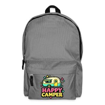 Fröhlicher Retro Camper - Rucksack - Mittelgrau - Vorne