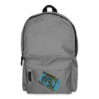 Kameramotiv Retro Blau - Rucksack - Mittelgrau - Vorne