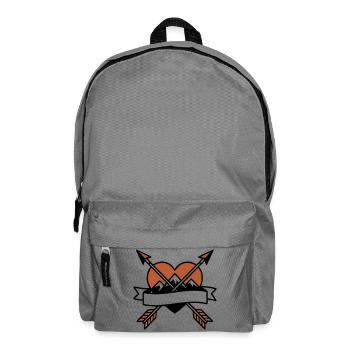 Marqueur de la bannière Heart Arrows - Sac à dos - gris éléphant - Devant