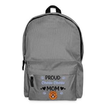 Stolze Chow Mutter, Chow-chow - Rucksack - Mittelgrau - Vorne