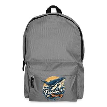 Freedom for Timmy - Whale vintage sundowner - Backpack - elephant grey - Front