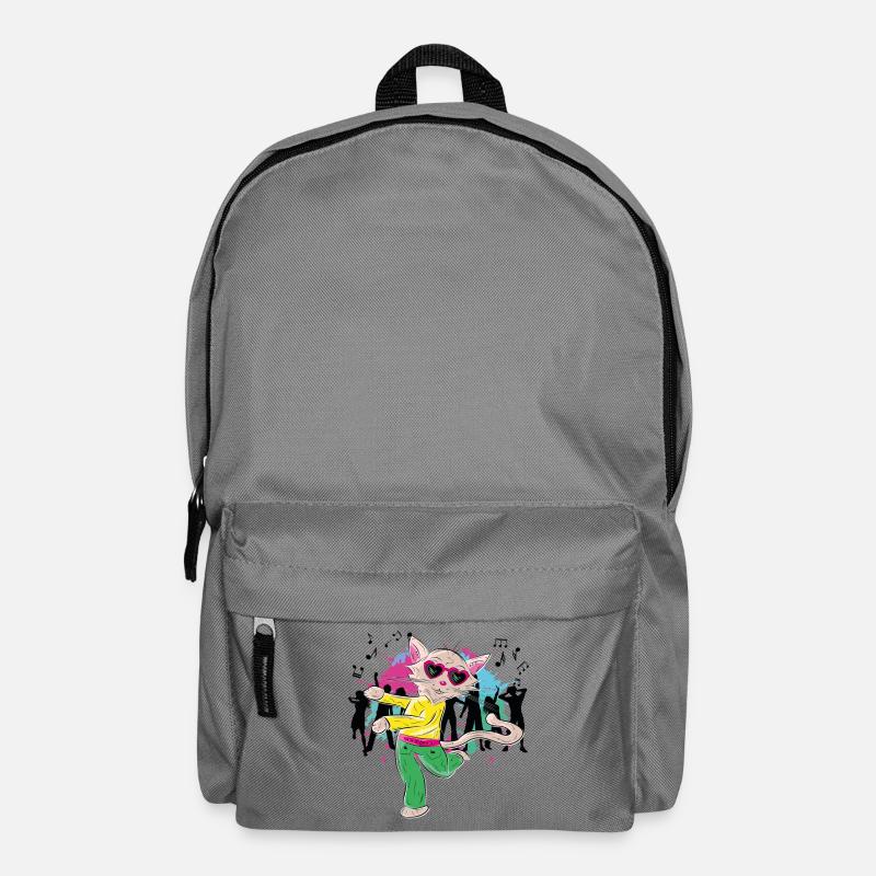 Chat dansant en éclaboussures colorées - Sac à dos - gris éléphant