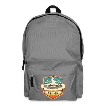 Beobachter Badge: Ich beobachte - Rucksack - Mittelgrau - Vorne