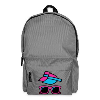 80er Sonnenblende Brille Set - Rucksack - Mittelgrau - Vorne