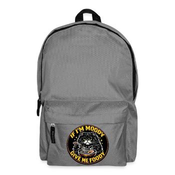 Mood Katze Ramen Spruch Essen Geschenk - Rucksack - Mittelgrau - Vorne