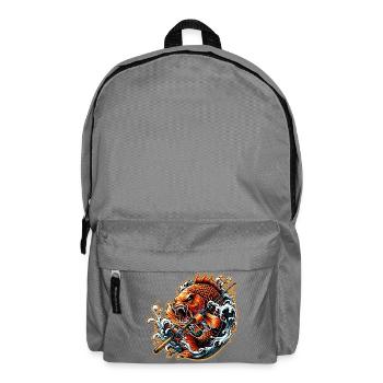 Fisch Mit Angel - Rucksack - Mittelgrau - Vorne
