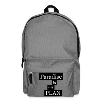 Paradise is my plan - Rucksack - Mittelgrau - Vorne