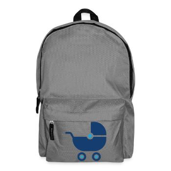 Baby Stroller Solid Icon Infant Pram Travel Symbol - Backpack - elephant grey - Front