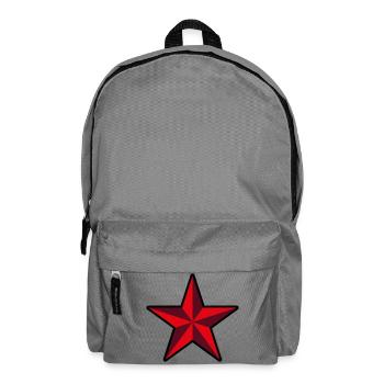 Red Star (Revolution / Outline / 3C) - Backpack - elephant grey - Front