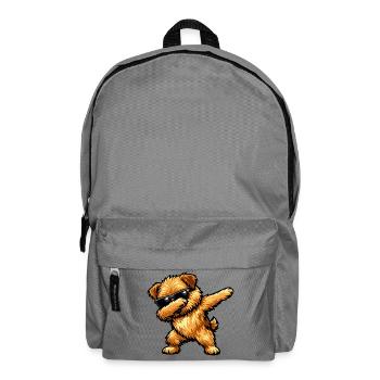 Dabbing Norfolk Terrier in Comic Style - Backpack - elephant grey - Front
