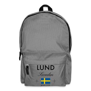 Lund Sweden Coordinates Travel Souvenir - Backpack - elephant grey - Front
