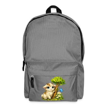 Cuddly goat with butterfly - Backpack - elephant grey - Front