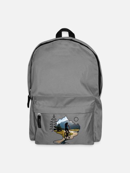 woman cyclist mountains - Rucksack - Mittelgrau