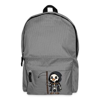 Niedliches Hühnerskelett Sensenmann Gruseliger Hahn - Rucksack - Mittelgrau - Vorne