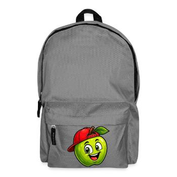 Spritziger Apfel mit Snapback - Rucksack - Mittelgrau - Vorne