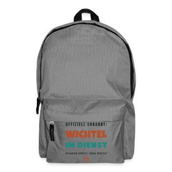 Team Wichtel im Dienst - Pflicht erfüllt Kekse - Rucksack - Mittelgrau - Vorne