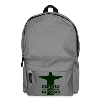 Jesus Der Weg Die Wahrheit Das Leben - Rucksack - Mittelgrau - Vorne