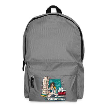 MINT Lehrer Korrektur Humor Lehrerspruch - Rucksack - Mittelgrau - Vorne