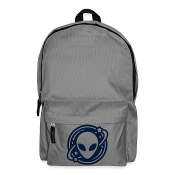 Alien Kopf Weltraum Logo - Rucksack - Mittelgrau - Vorne