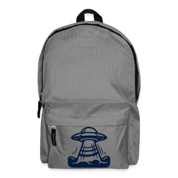 Ufo Alien Raumschiff Grafik - Rucksack - Mittelgrau - Vorne