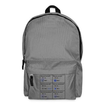 Psychotest Fragebogen Ja Nein - Rucksack - Mittelgrau - Vorne