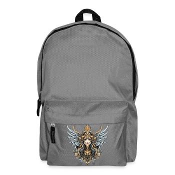 Walküre Kriegerin mit Flügelhelm - Rucksack - Mittelgrau - Vorne