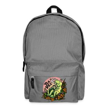 Tea Rex - Rosa -  (NO AI / Ohne KI) - Rucksack - Mittelgrau - Vorne