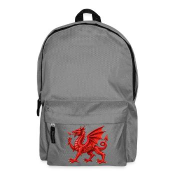 Walisischer Roter Drache - Rucksack - Mittelgrau - Vorne