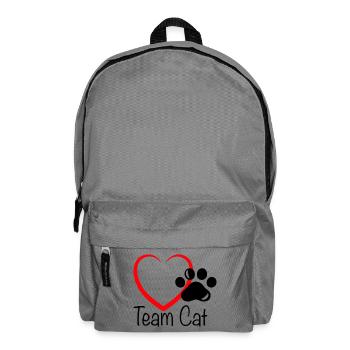 Team Cat mit Herz - Rucksack - Mittelgrau - Vorne