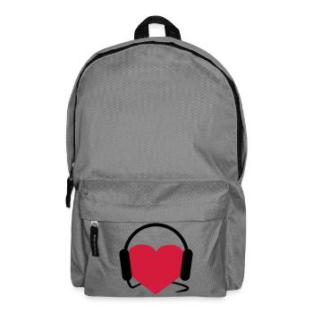 Musiclover | Herz | Heart | Kopfhörer | Musik | - Sac à dos - gris éléphant - Devant
