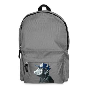 Affe Graffiti von Custom - Rucksack - Mittelgrau - Vorne