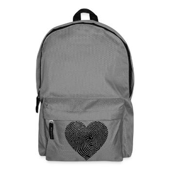 Heart from a fingerprint - Backpack - elephant grey - Front