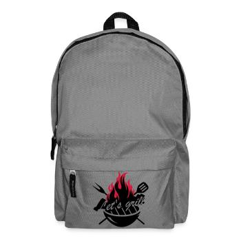A grill with barbecue utensils - Backpack - elephant grey - Front