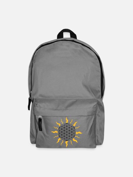 The flower of life with sun, sunbeams - Backpack - elephant grey